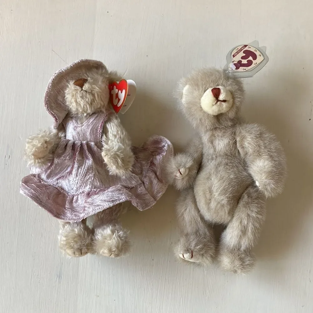 Vintage 1993 Ty Attic Treasures Darling Darlene & Dickens Bears Bundle of Two
